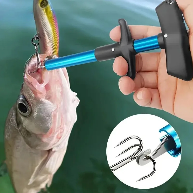 Fishing Hook Remover - Portable T-Handle Big Fish Deep Throat