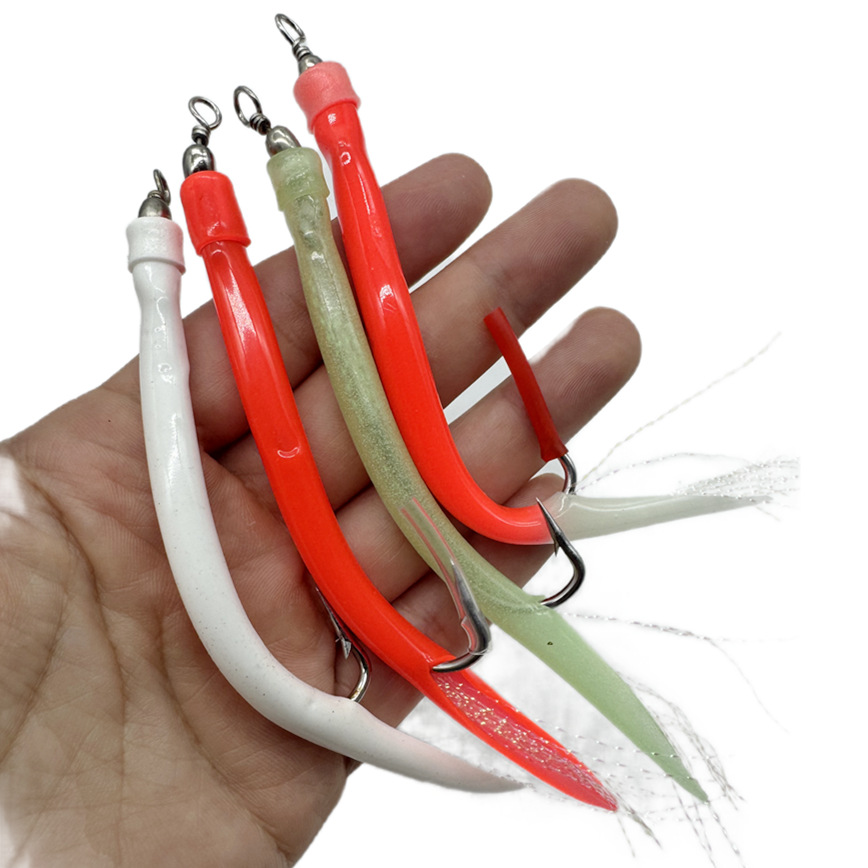 1/5Pcs CodfishFishing Eel Tube - Fishing Hook Offset reseña y precio