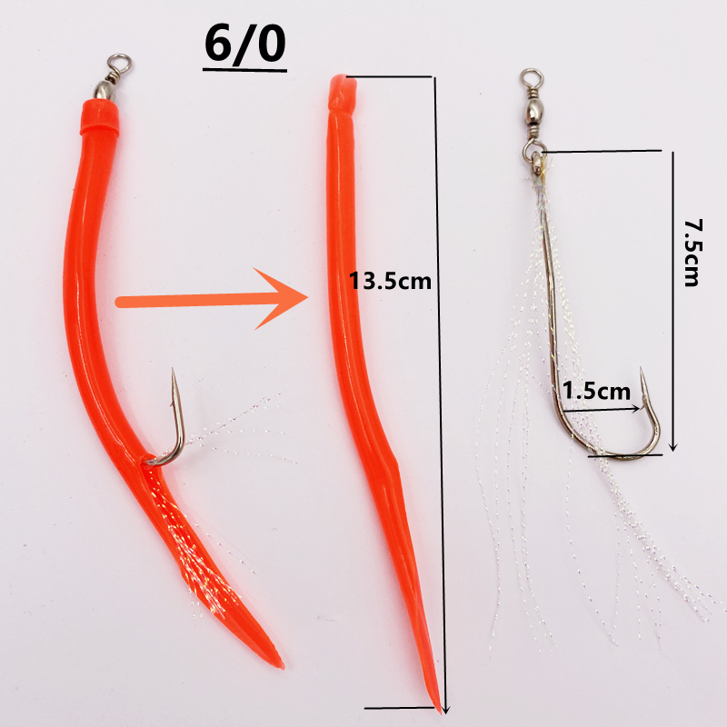 1/5Pcs CodfishFishing Eel Tube - Fishing Hook Offset reseña y precio