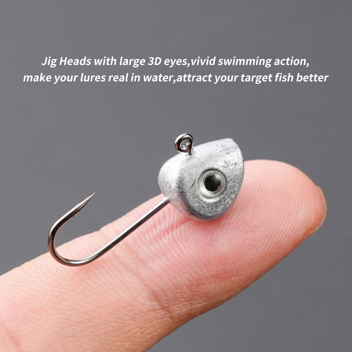 10pcs Mini Jig Head Hook 3D Ey - Fishing Hook Offset reseña y precio