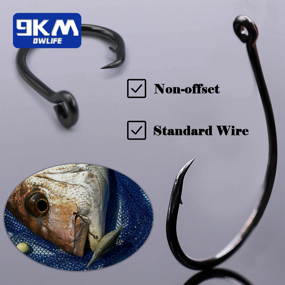 9KM 25-50Pcs Inline Wide Gap C - Fishing Hook Circle reseña y precio