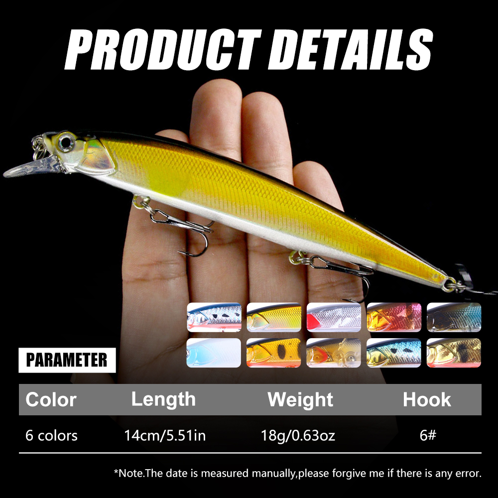 Jerkbait Minnow Fishing Lure A - Fishing Hook Treble reseña y precio