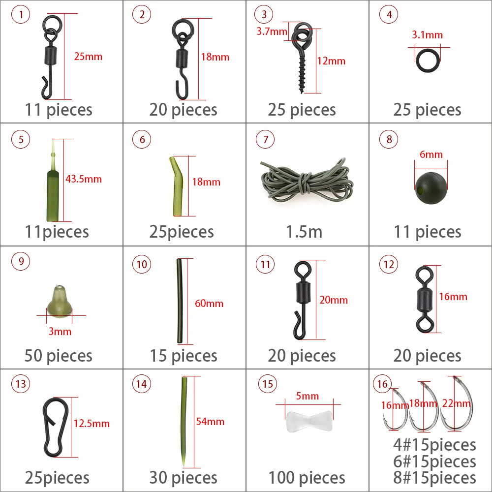 Carp Fishing Tackle Kit With B - Fishing Hook Box reseña y precio