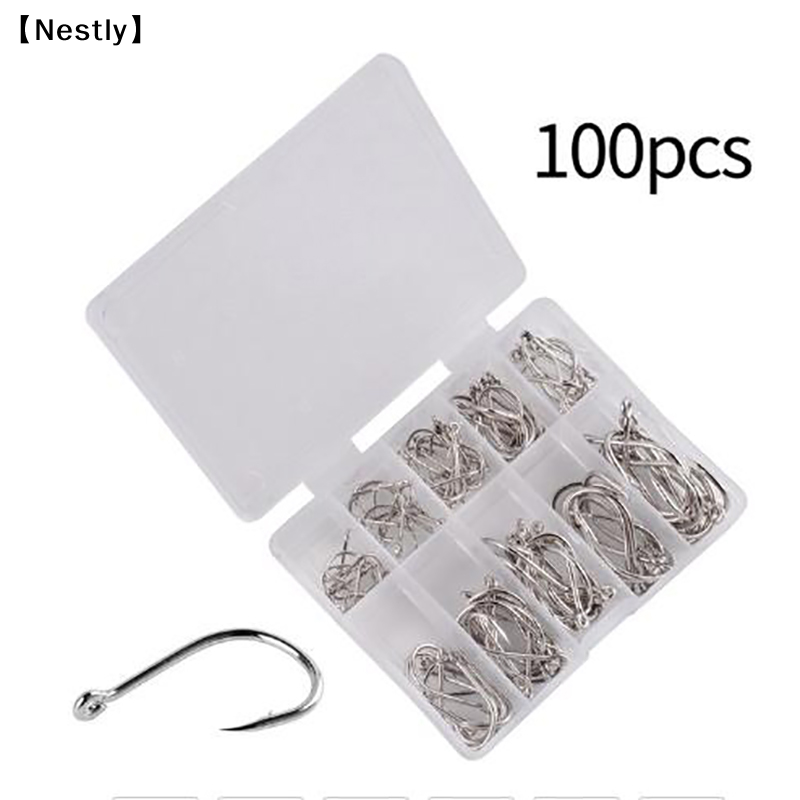 100pcs/box Fishing Hooks Carbo - Fishing Hook Circle reseña y precio