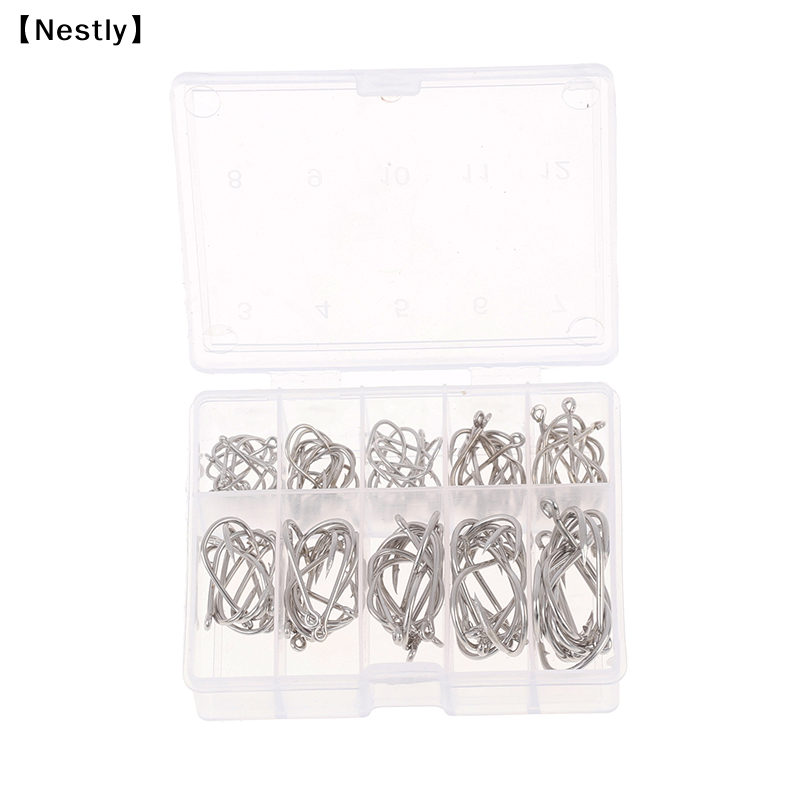 100pcs/box Fishing Hooks Carbo - Fishing Hook Circle reseña y precio