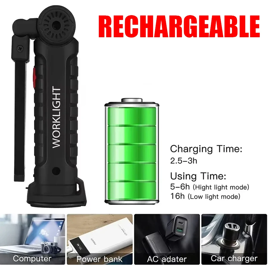 Rechargeable Magnetic Work Lig - Fishing Hook reseña y precio