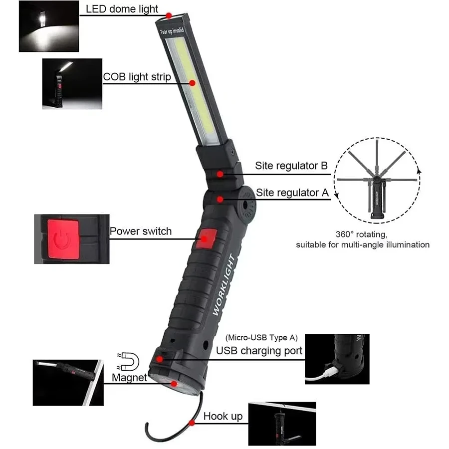 Rechargeable Magnetic Work Lig - Fishing Hook reseña y precio