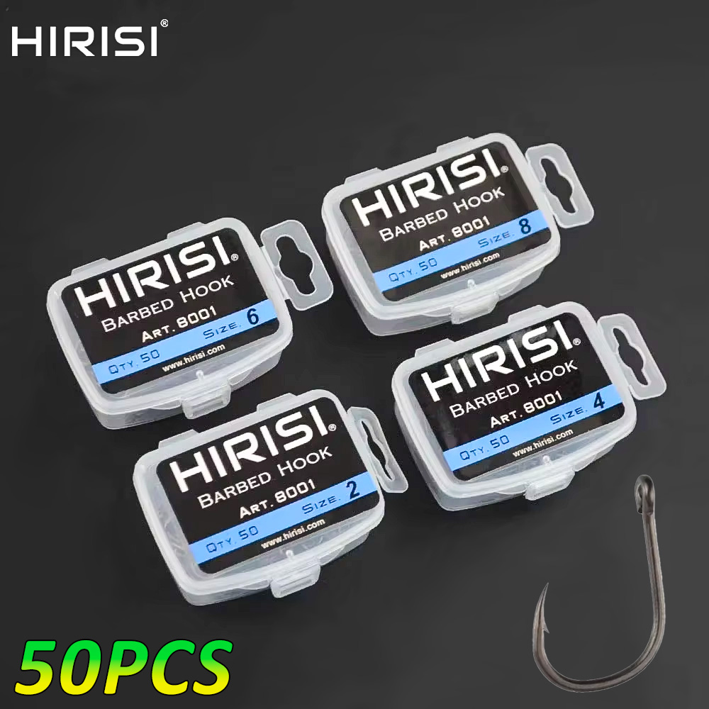 Hirisi 50pcs Barbed  Coated Ca - Fishing Hook Assortment reseña y precio
