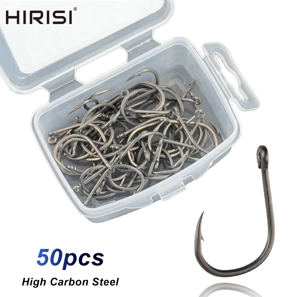 Hirisi 50pcs Barbed  Coated Ca - Fishing Hook Assortment reseña y precio
