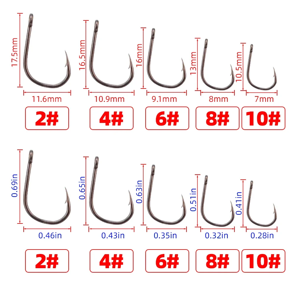 Hirisi 50pcs Barbed  Coated Ca - Fishing Hook Assortment reseña y precio