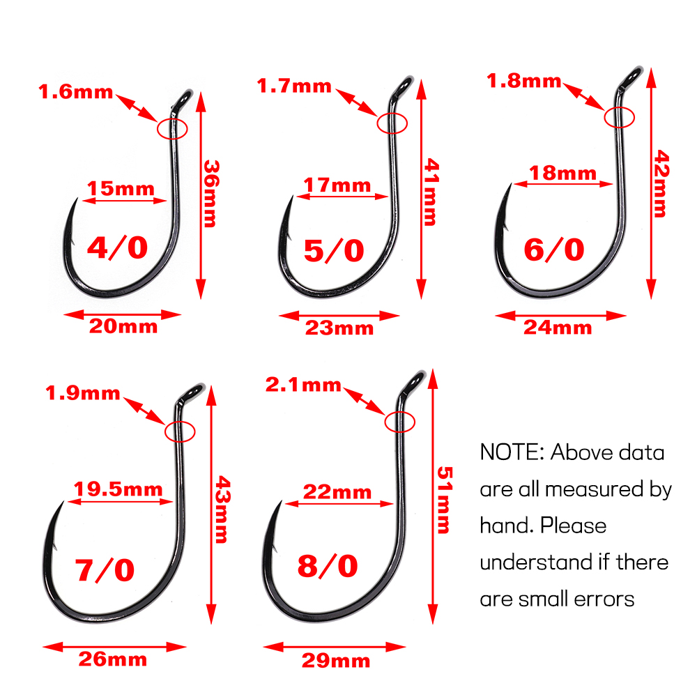 Bimoo 20pcs Offset Octopus Bea - Fishing Hook Barbless reseña y precio