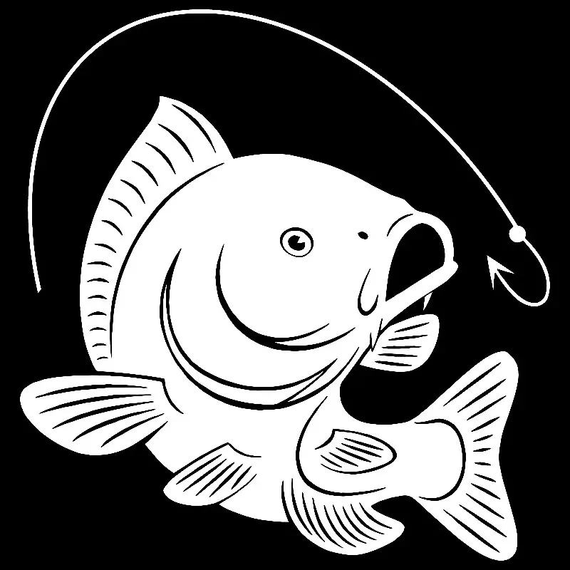 Carp Fishing Hook Decal Decora - Fishing Hook reseña y precio