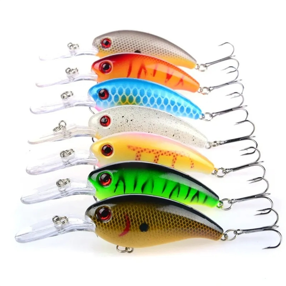 7Pcs Crankbait Fishing Lure Fl - Fishing Hook Treble reseña y precio