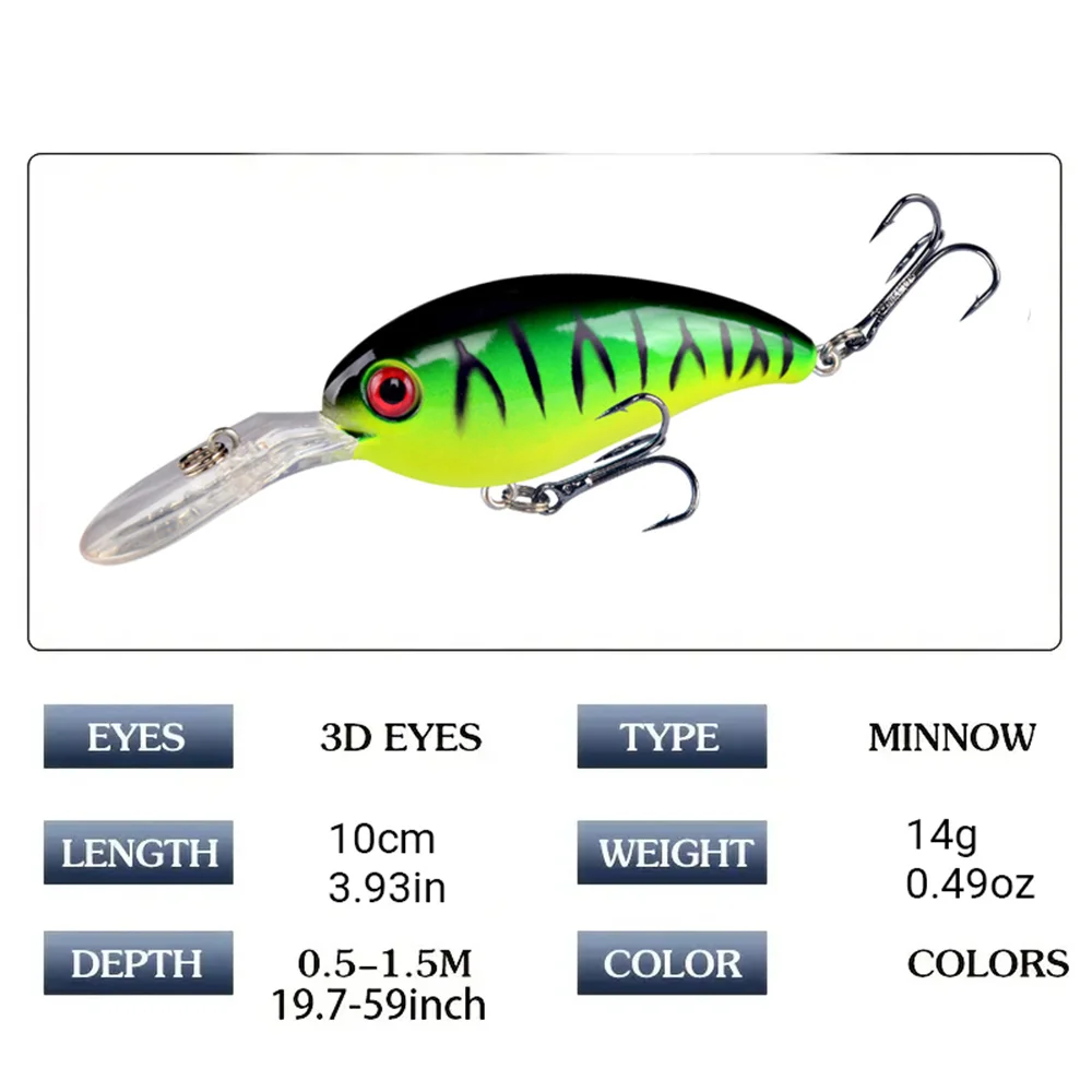 7Pcs Crankbait Fishing Lure Fl - Fishing Hook Treble reseña y precio