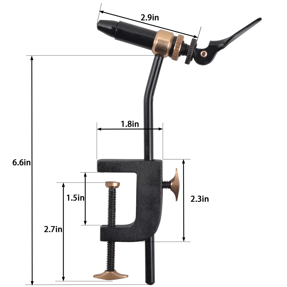 Rotary Fly Tying Vise Tool Saf - Fishing Hook Jig reseña y precio