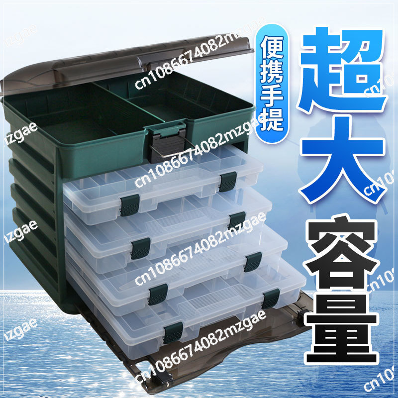 Medium 4-layer portable lure b - Fishing Hook Box reseña y precio