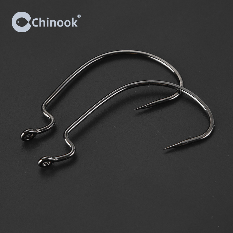 Chinook 20pcs Wide worm Texan  - Fishing Hook Offset reseña y precio