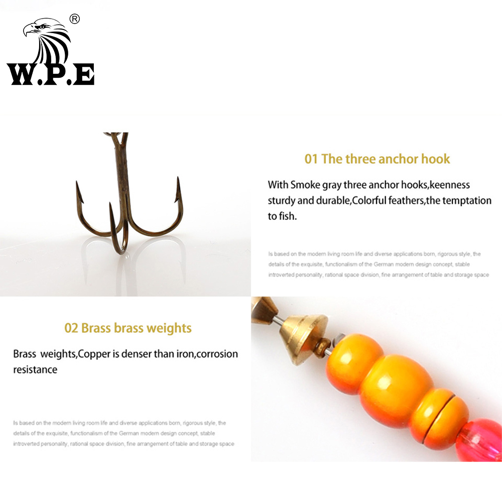 W.P.E Brand New Spinner Lure 1 - Fishing Hook Treble reseña y precio