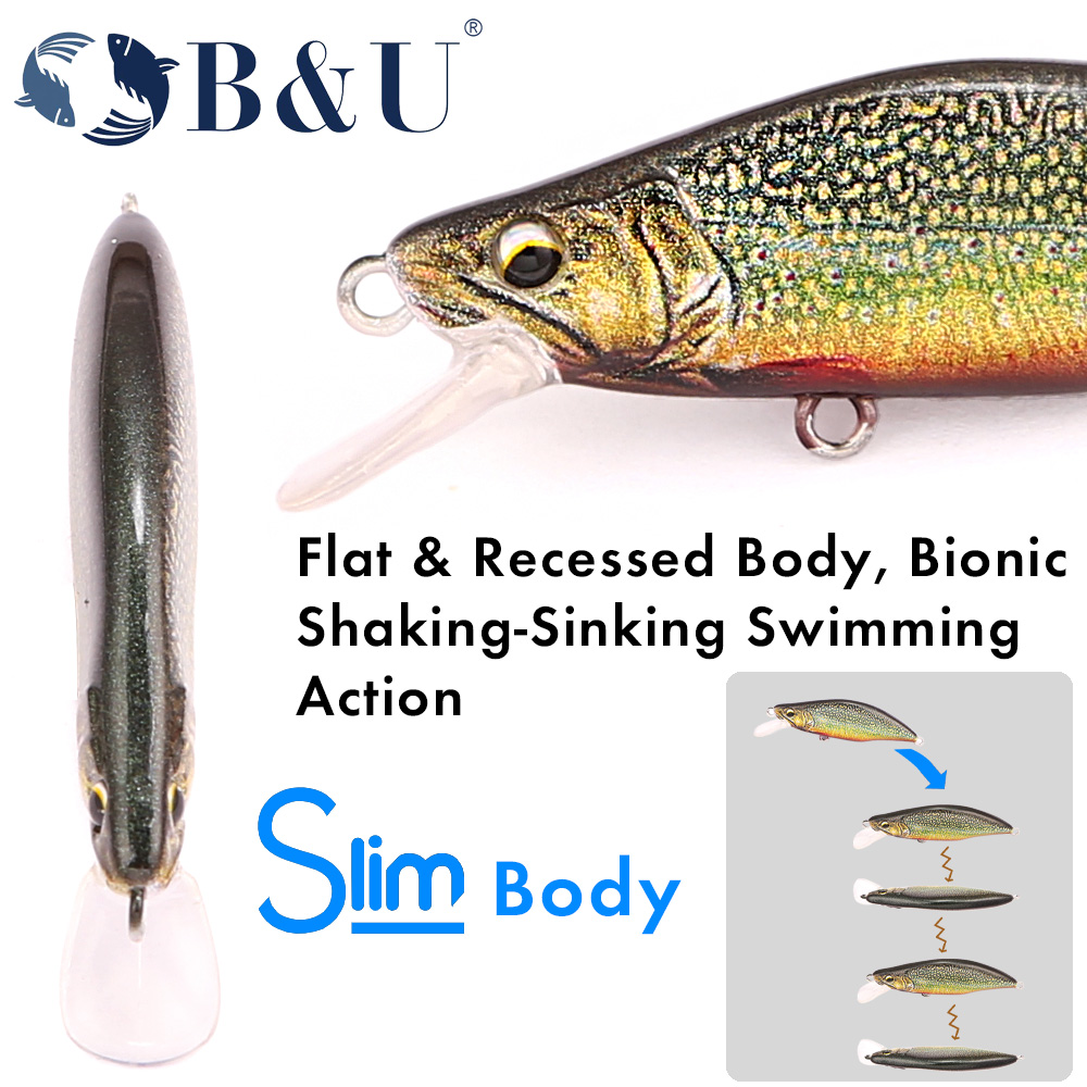 B&U Trout Pattern Hard Bait Si - Fishing Hook Treble reseña y precio