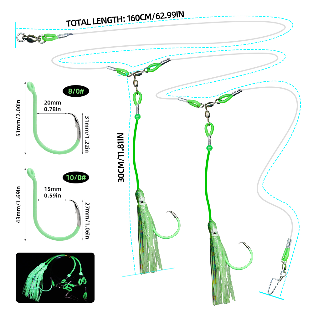 ZYZHE 1pc Deep Drop Rigs Sea F - Fishing Hook Circle reseña y precio