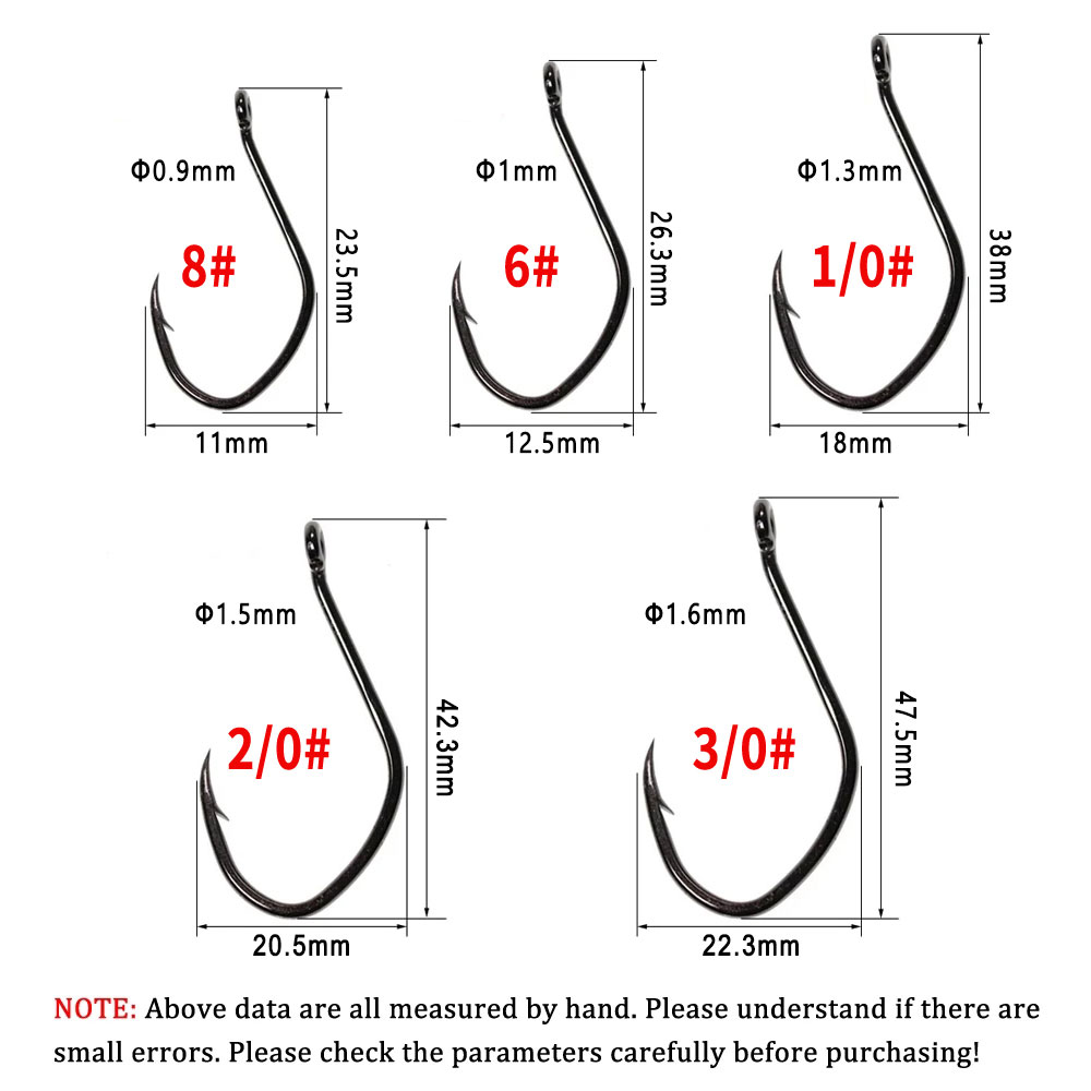 Wifreo 20pcs V Shape Catfish H - Fishing Hook Offset reseña y precio