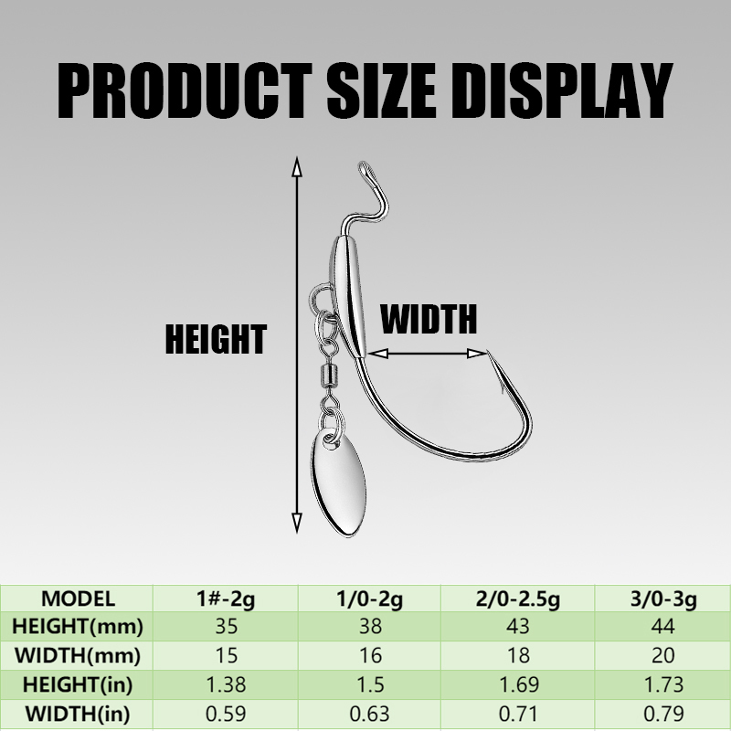 [TUODIAO]Crank Hook Jig Heads  - Fishing Hook Weedless reseña y precio