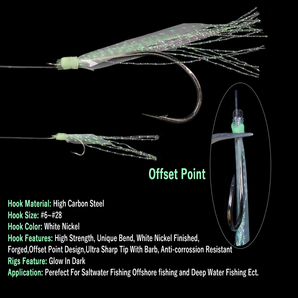WIFREO 50pc Luminous Simulated - Fishing Hook Circle reseña y precio