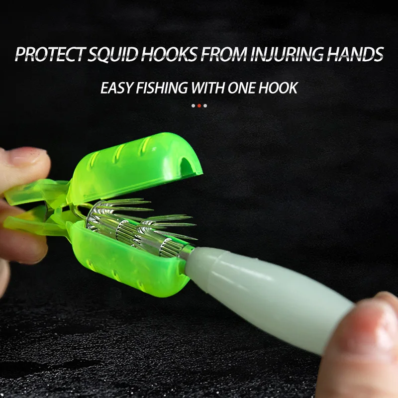 10Pcs/Lot Squid Jig Hook Cover - Fishing Hook Jig reseña y precio