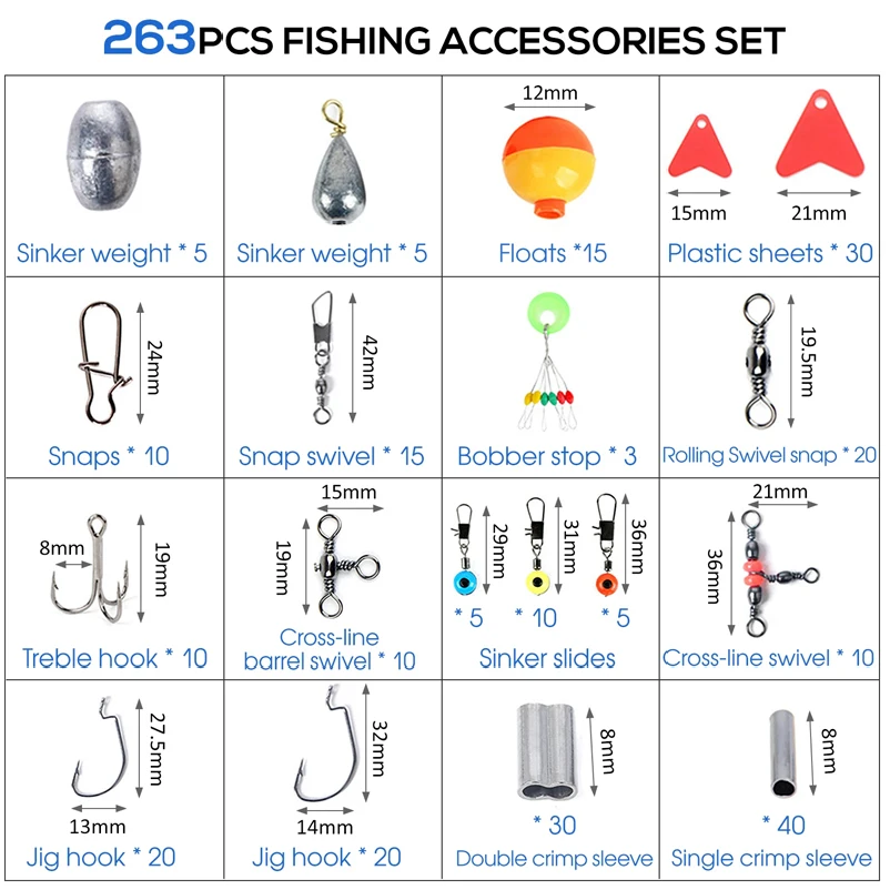 263pcs Outdoor Fishing Accesso - Fishing Hook Box reseña y precio