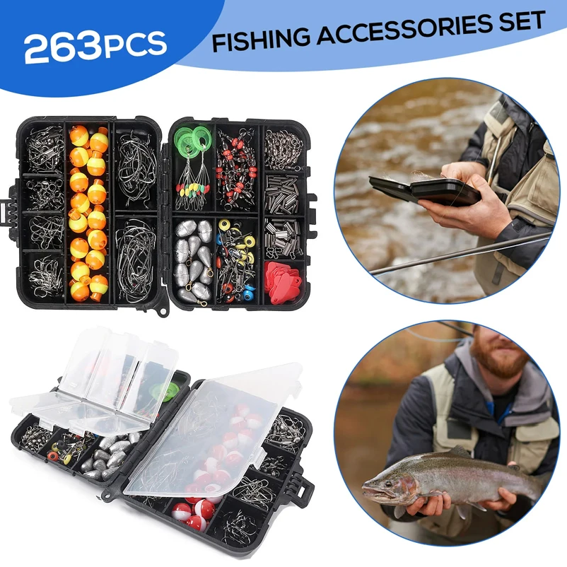 263pcs Outdoor Fishing Accesso - Fishing Hook Box reseña y precio