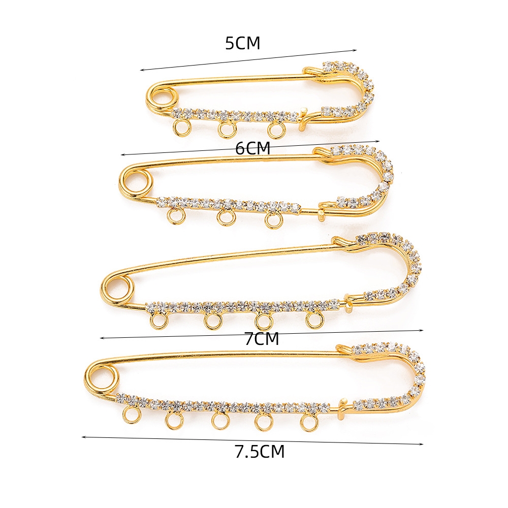 5pcs Rhinestone Charms Safety  - Fishing Hook Size reseña y precio