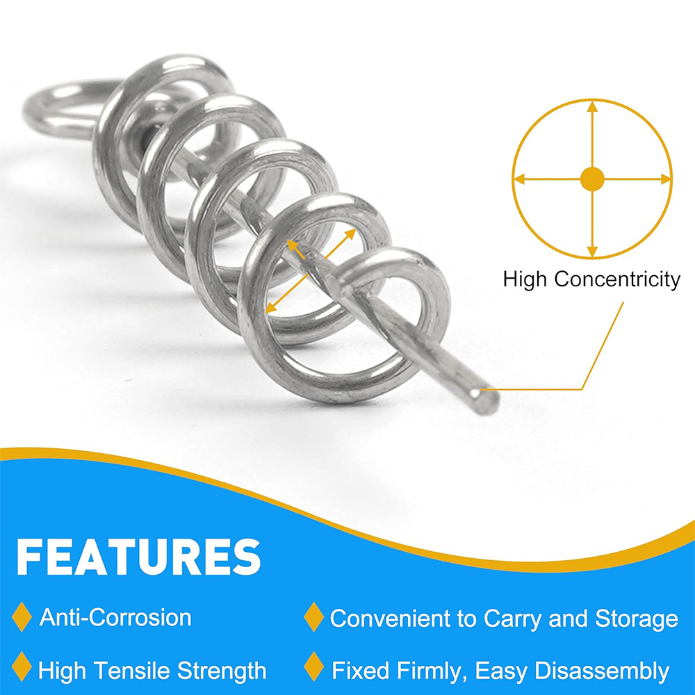 50Pcs Spring Twist Lock Fishin - Fishing Hook Box reseña y precio