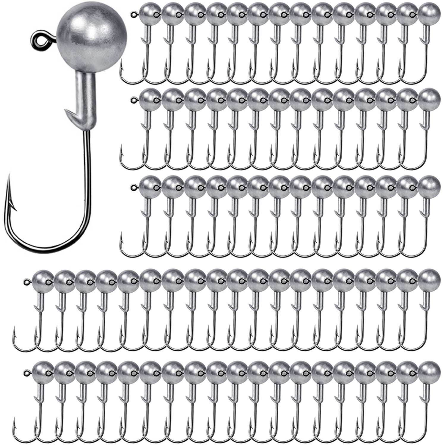 100PCS Fishing Hooks Lead Jig  - Fishing Hook Offset reseña y precio
