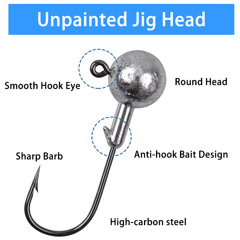 100PCS Fishing Hooks Lead Jig  - Fishing Hook Offset reseña y precio