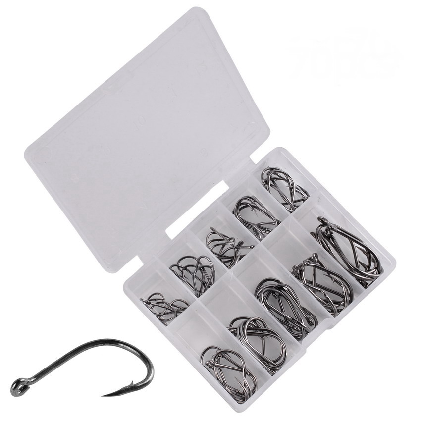 70Pcs/box Fishing Hooks Set Ki - Fishing Hook Circle reseña y precio