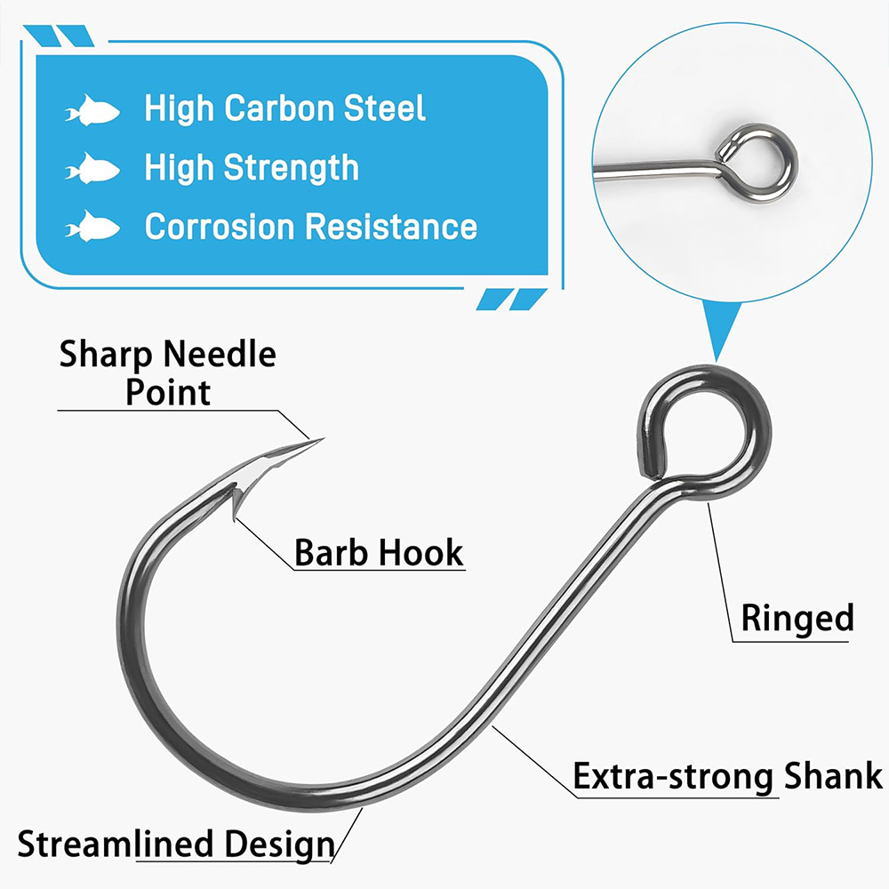 70Pcs Fishing Inline Single Ho - Fishing Hook Circle reseña y precio