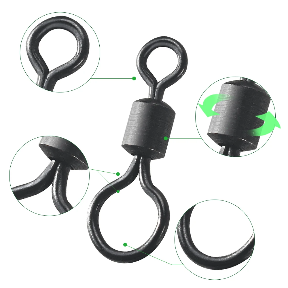100pcs Carp Fishing Swivel Big - Fishing Hook Size reseña y precio