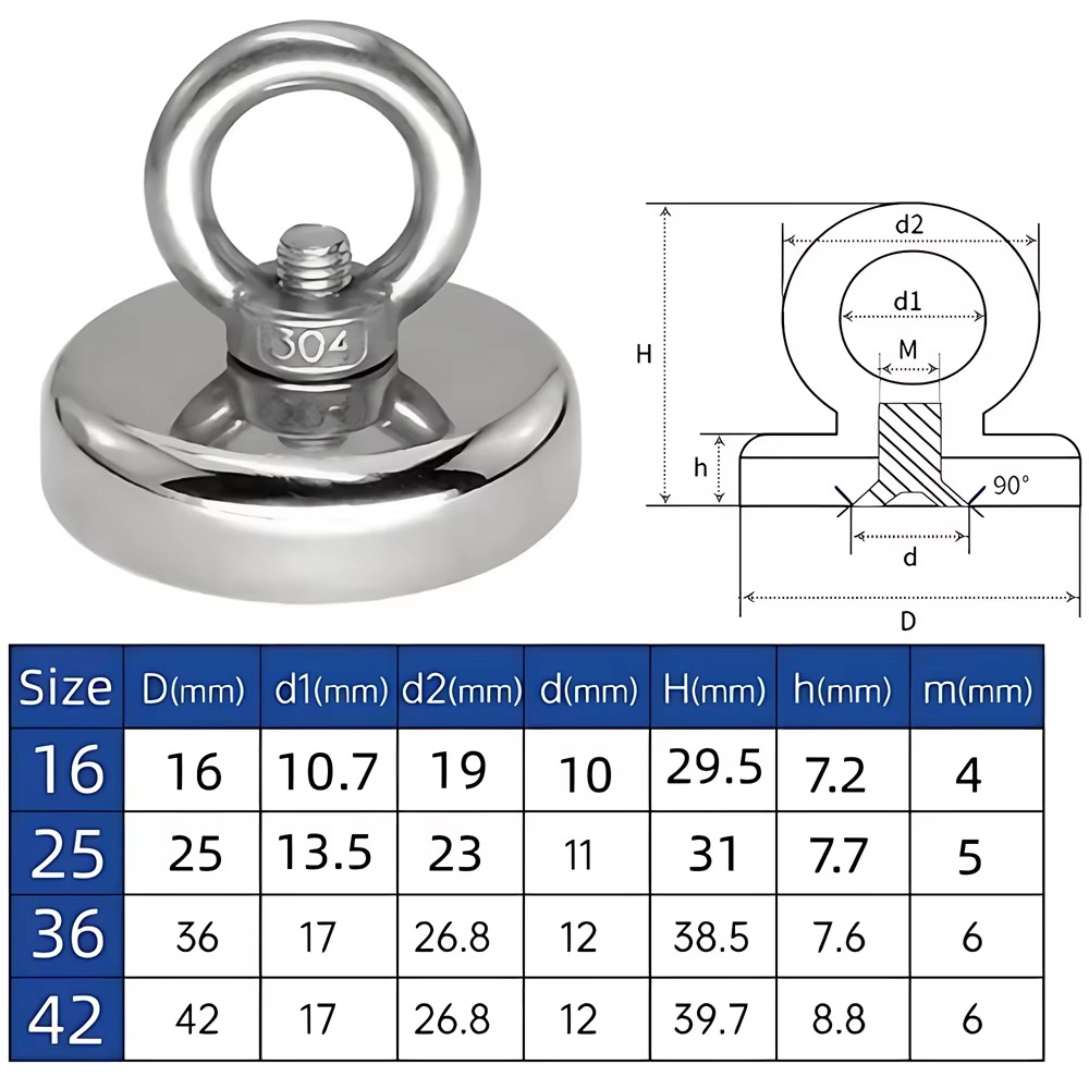 Fishing Salvage Neodymium Magn - Fishing Hook Stainless Steel reseña y precio