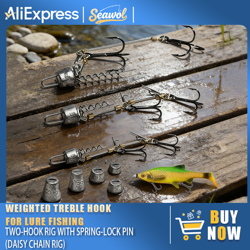 Fishing Hook Rigs Steel Leader - Fishing Hook Treble reseña y precio