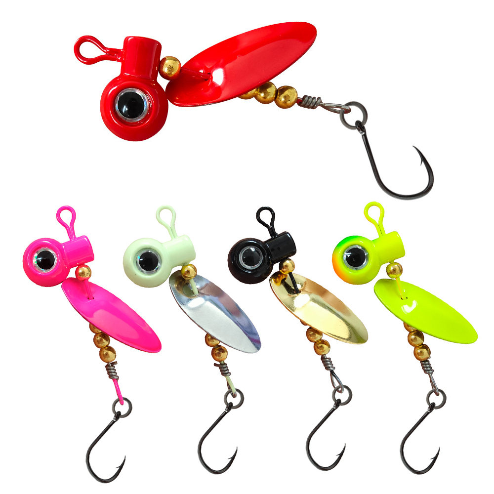 5pcs Crappie Jig Heads With Sp - Fishing Hook Offset reseña y precio