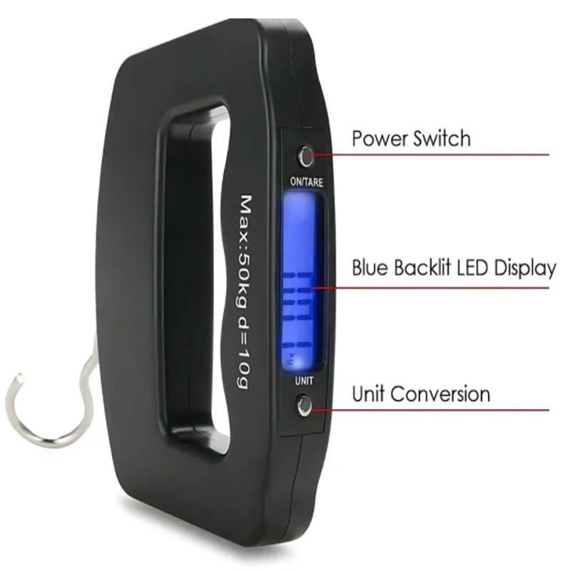 50kg/10g Travel Luggage Scale  - Fishing Hook reseña y precio