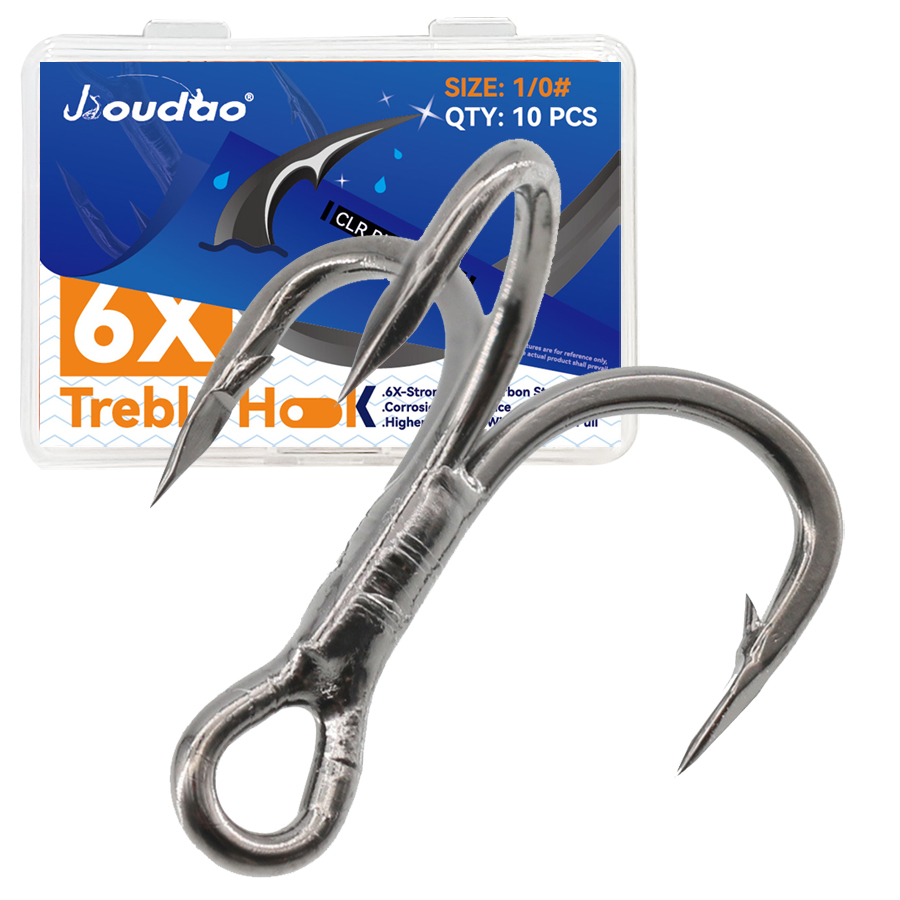 6X Fishing Treble Hook 10Pcs T - Fishing Hook Barbless reseña y precio