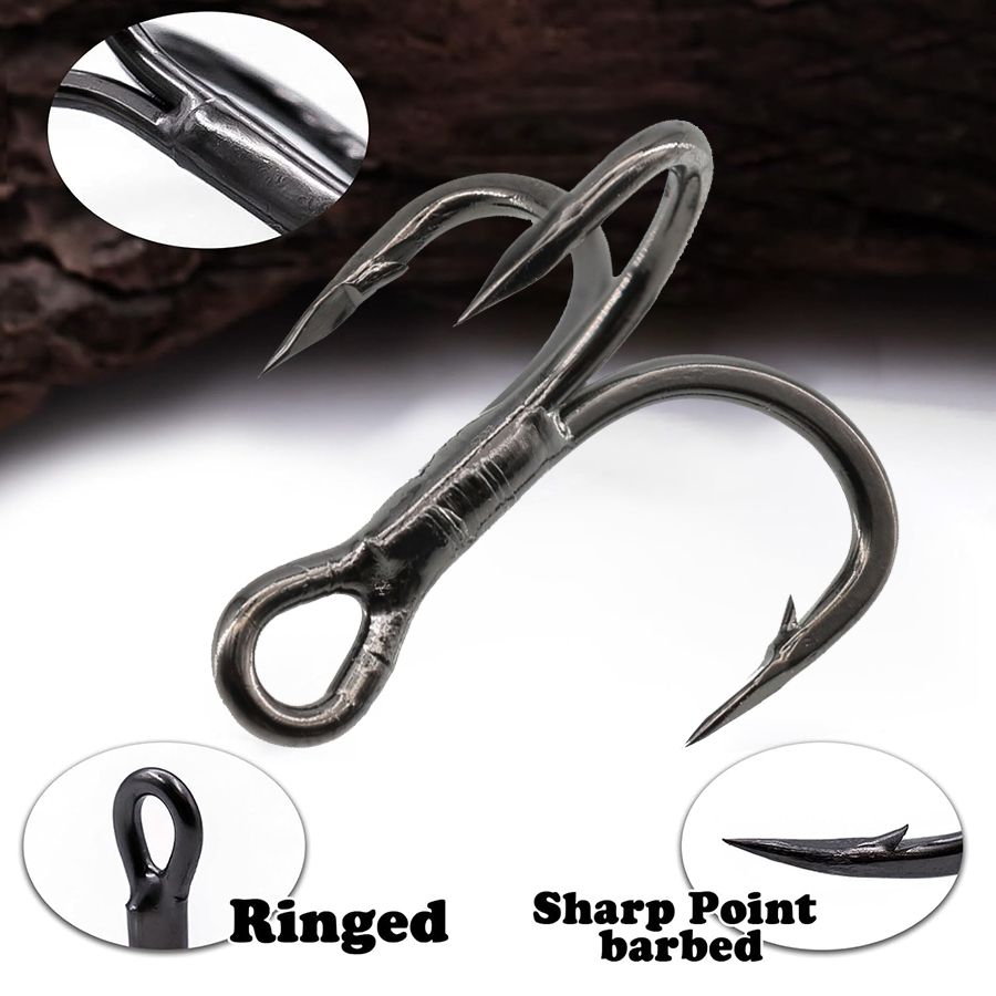 6X Fishing Treble Hook 10Pcs T - Fishing Hook Barbless reseña y precio