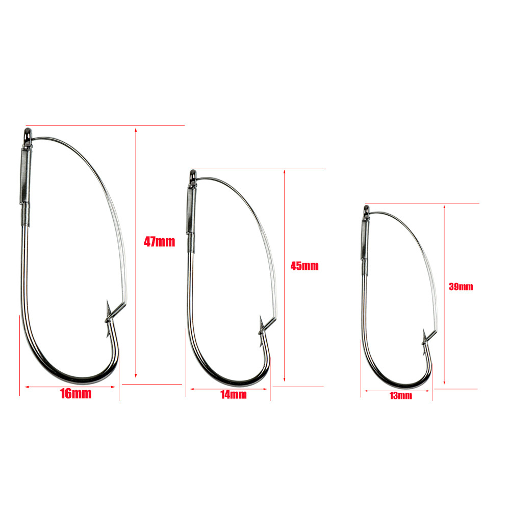 10Pcs/box Fishing Wacky Weedle - Fishing Hook Weedless reseña y precio