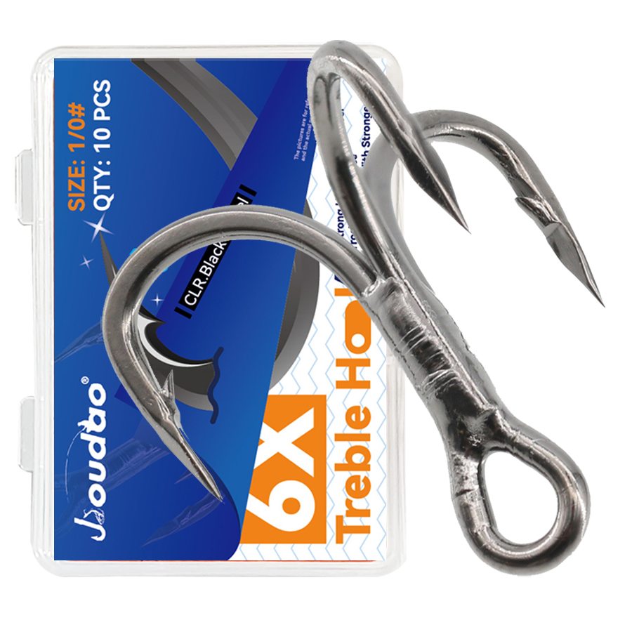 6X Fishing Treble Hooks Black  - Fishing Hook Assortment reseña y precio
