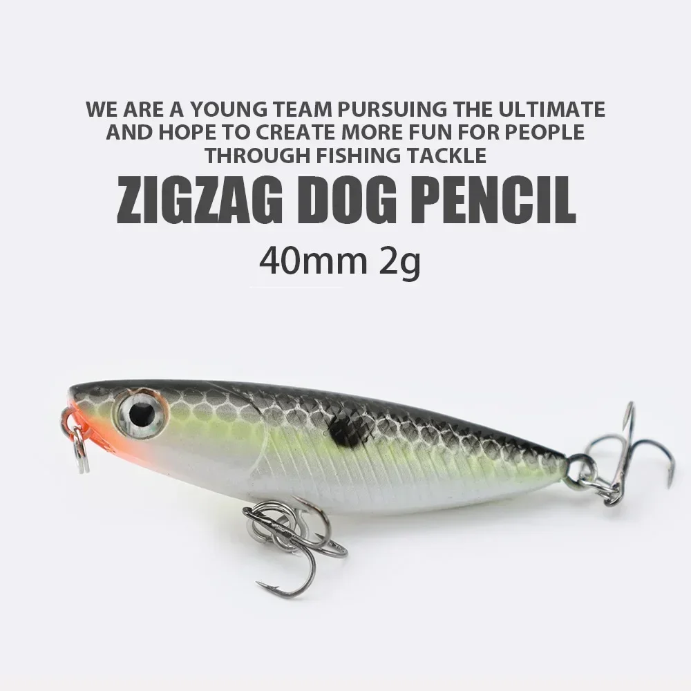 45mm 1.9g 1pcs Zigzag Dog Penc - Fishing Hook Treble reseña y precio