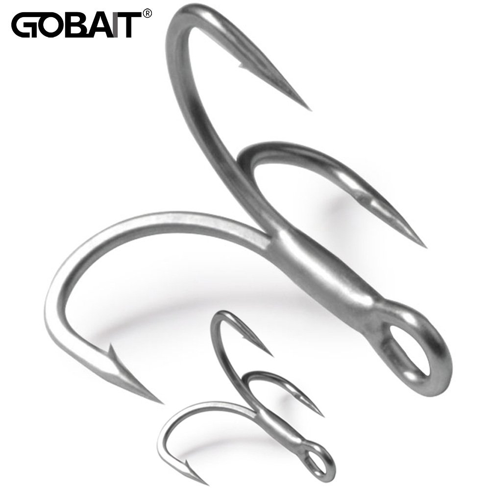 GOBAIT 20PCS Treble Hooks 2#-1 - Fishing Hook Barbless reseña y precio