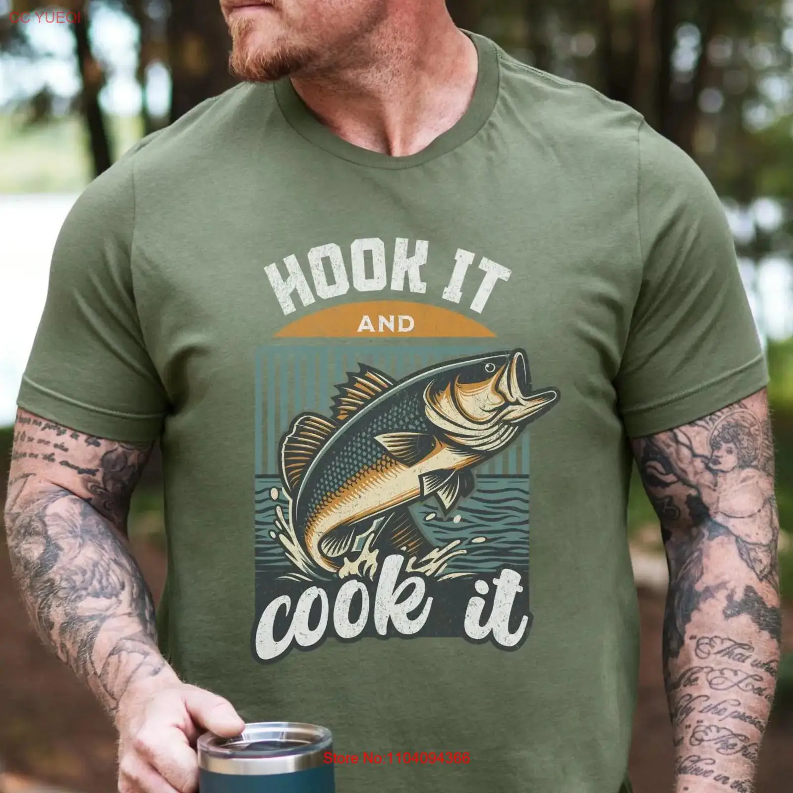 Vintage Bass Fishing T Shirt H - Fishing Hook reseña y precio