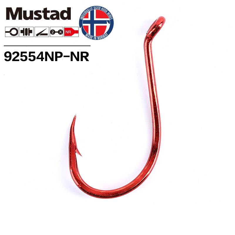 Mustad Big Red 2X SUICIDE High - Fishing Hook Barbless reseña y precio