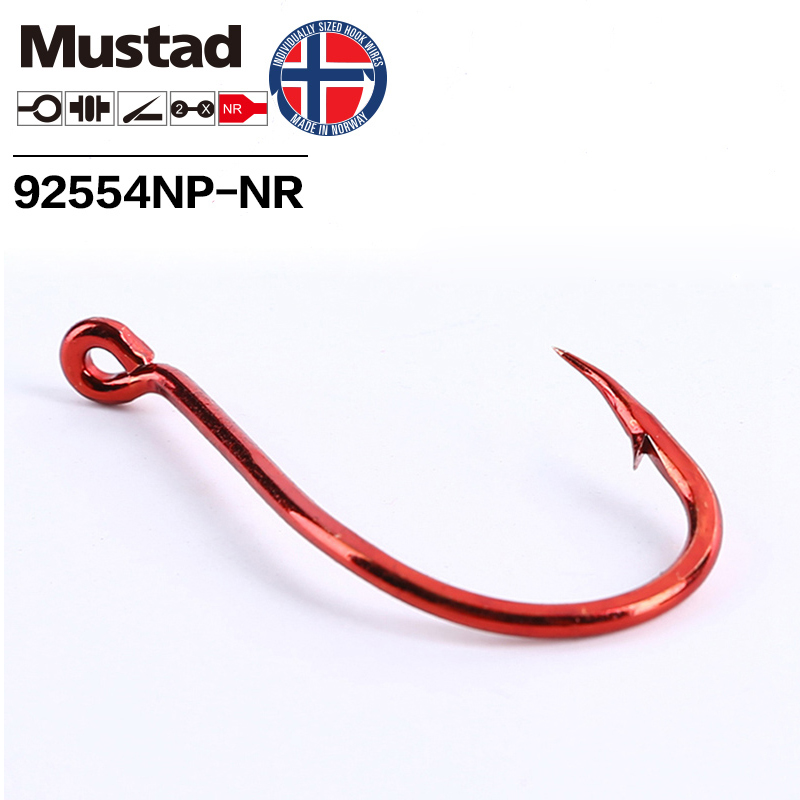 Mustad Big Red 2X SUICIDE High - Fishing Hook Barbless reseña y precio